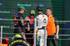 GP MESSICO, (L to R): Max Verstappen (NLD) Red Bull Racing celebrates on the podium with Charles Leclerc (MON) Ferrari; vincitore Lando Norris (GBR) McLaren; e Andrew Jarvis (GBR) McLaren Performance Engineer.
26.10.2025. Formula 1 World Championship, Rd 20, Mexican Grand Prix, Mexico City, Mexico, Gara Day.
- www.xpbimages.com, EMail: requests@xpbimages.com © Copyright: Moy / XPB Images