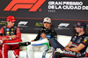 GP MESSICO, (L to R): Charles Leclerc (MON) Ferrari; Lando Norris (GBR) McLaren; e Max Verstappen (NLD) Red Bull Racing, in the post race FIA Press Conference.

26.10.2025. Formula 1 World Championship, Rd 20, Mexican Grand Prix, Mexico City, Mexico, Gara Day.

- www.xpbimages.com, EMail: requests@xpbimages.com © Copyright: Bearne / XPB Images