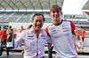 GP MESSICO, (L to R): Ayao Komatsu (JPN) Haas F1 Team Principal celebrates fourth position for Oliver Bearman (GBR) Haas F1 Team.
26.10.2025. Formula 1 World Championship, Rd 20, Mexican Grand Prix, Mexico City, Mexico, Gara Day.
- www.xpbimages.com, EMail: requests@xpbimages.com © Copyright: Moy / XPB Images