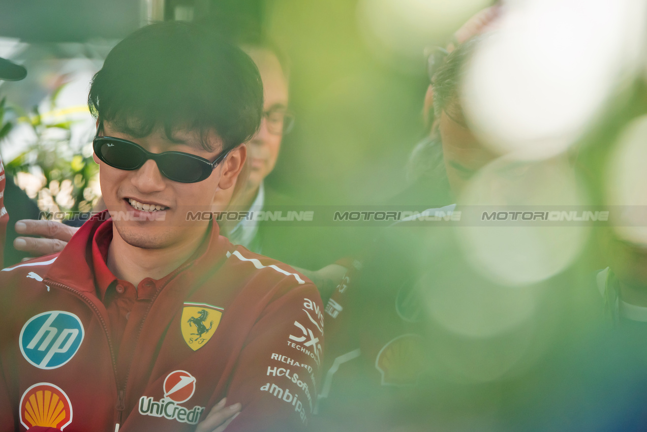 GP MESSICO, Zhou Guanyu (CHN) Ferrari Reserve Driver.

23.10.2025. Formula 1 World Championship, Rd 20, Mexican Grand Prix, Mexico City, Mexico, Preparation Day.

- www.xpbimages.com, EMail: requests@xpbimages.com © Copyright: Bearne / XPB Images