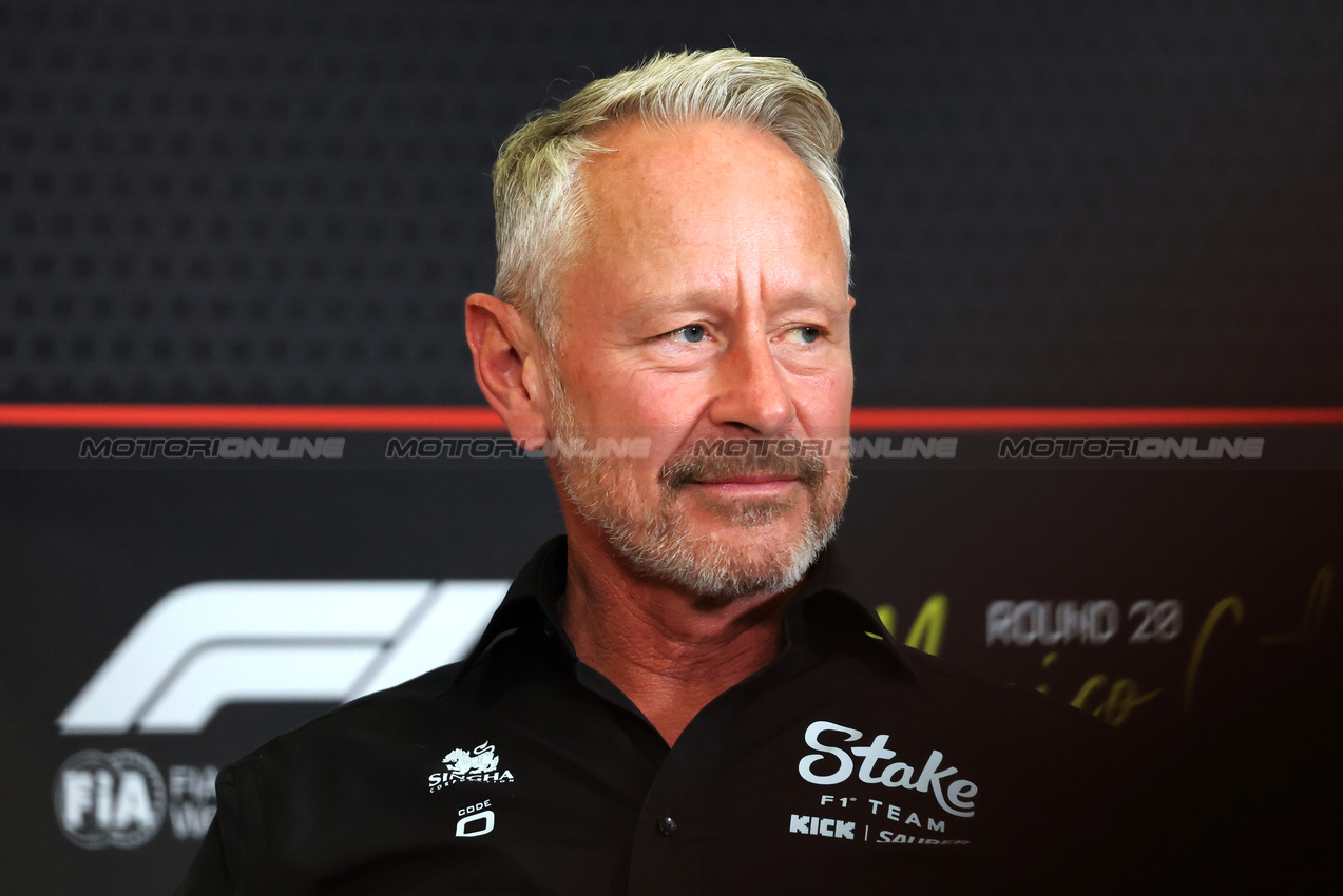 GP MESSICO, Jonathan Wheatley (GBR) Sauber Team Principal in the FIA Press Conference.

24.10.2025. Formula 1 World Championship, Rd 20, Mexican Grand Prix, Mexico City, Mexico, Practice Day.

- www.xpbimages.com, EMail: requests@xpbimages.com © Copyright: Charniaux / XPB Images