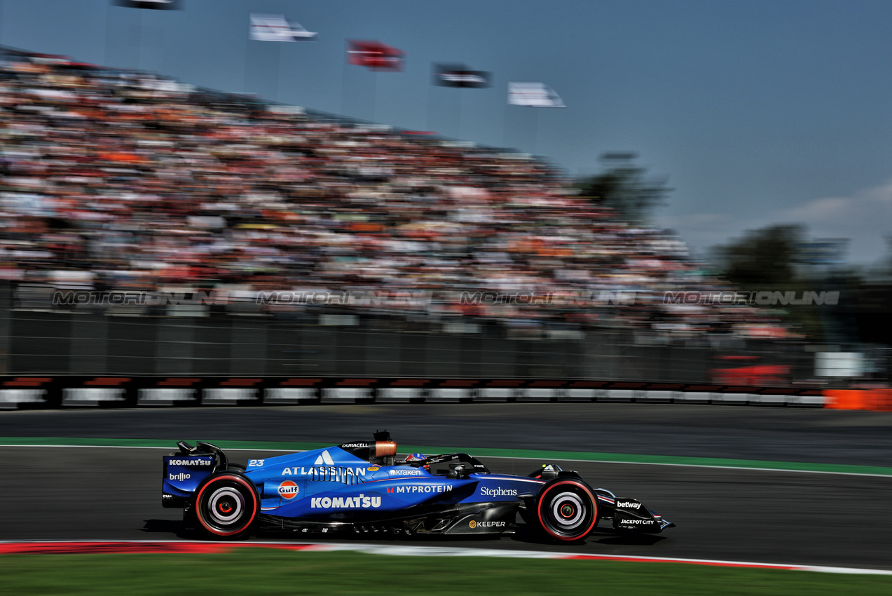 GP MESSICO, Alexander Albon (THA) Atlassian Williams Racing FW47.

25.10.2025. Formula 1 World Championship, Rd 20, Mexican Grand Prix, Mexico City, Mexico, Qualifiche Day.

- www.xpbimages.com, EMail: requests@xpbimages.com © Copyright: Charniaux / XPB Images