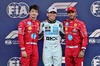 GP MESSICO, Top three in qualifying parc ferme (L to R): Charles Leclerc (MON) Ferrari, second; Lando Norris (GBR) McLaren, pole position; Lewis Hamilton (GBR) Ferrari, third.

25.10.2025. Formula 1 World Championship, Rd 20, Mexican Grand Prix, Mexico City, Mexico, Qualifiche Day.

- www.xpbimages.com, EMail: requests@xpbimages.com © Copyright: Batchelor / XPB Images