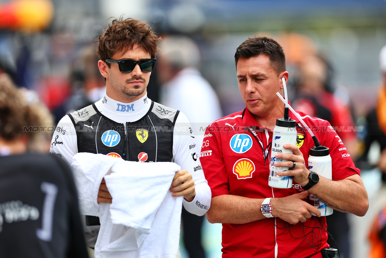 GP MIAMI, Charles Leclerc (MON) Ferrari on the grid.

04.05.2025. Formula 1 World Championship, Rd 6, Miami Grand Prix, Miami, Florida, USA, Gara Day.

- www.xpbimages.com, EMail: requests@xpbimages.com © Copyright: Charniaux / XPB Images