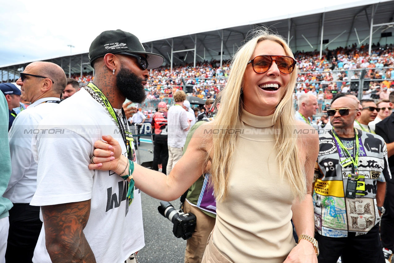 GP MIAMI, Lindsey Vonn (USA) Alpine Ski Garar on the grid.

04.05.2025. Formula 1 World Championship, Rd 6, Miami Grand Prix, Miami, Florida, USA, Gara Day.

- www.xpbimages.com, EMail: requests@xpbimages.com © Copyright: Moy / XPB Images