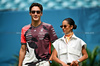 GP MIAMI, (L to R): George Russell (GBR) Mercedes AMG F1 with Domenica Carmen Montero Mundt.

04.05.2025. Formula 1 World Championship, Rd 6, Miami Grand Prix, Miami, Florida, USA, Gara Day.

- www.xpbimages.com, EMail: requests@xpbimages.com © Copyright: Price / XPB Images