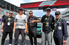 GP MIAMI, Tiesto (NLD) DJ e Myke Towers (PRI) Rapper on the grid with Jerry Bruckheimer (USA) Film Producer (Right).

04.05.2025. Formula 1 World Championship, Rd 6, Miami Grand Prix, Miami, Florida, USA, Gara Day.

- www.xpbimages.com, EMail: requests@xpbimages.com © Copyright: Moy / XPB Images