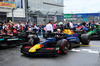 GP MIAMI, Max Verstappen (NLD) Red Bull Racing e Yuki Tsunoda (JPN) Red Bull Racing on the drivers' parade with Lego cars.

04.05.2025. Formula 1 World Championship, Rd 6, Miami Grand Prix, Miami, Florida, USA, Gara Day.

- www.xpbimages.com, EMail: requests@xpbimages.com © Copyright: XPB Images
