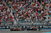 GP MIAMI, Lando Norris (GBR) McLaren MCL39 e Max Verstappen (NLD) Red Bull Racing RB21 battle for the lead at the partenza of the race.

04.05.2025. Formula 1 World Championship, Rd 6, Miami Grand Prix, Miami, Florida, USA, Gara Day.

- www.xpbimages.com, EMail: requests@xpbimages.com © Copyright: Batchelor / XPB Images