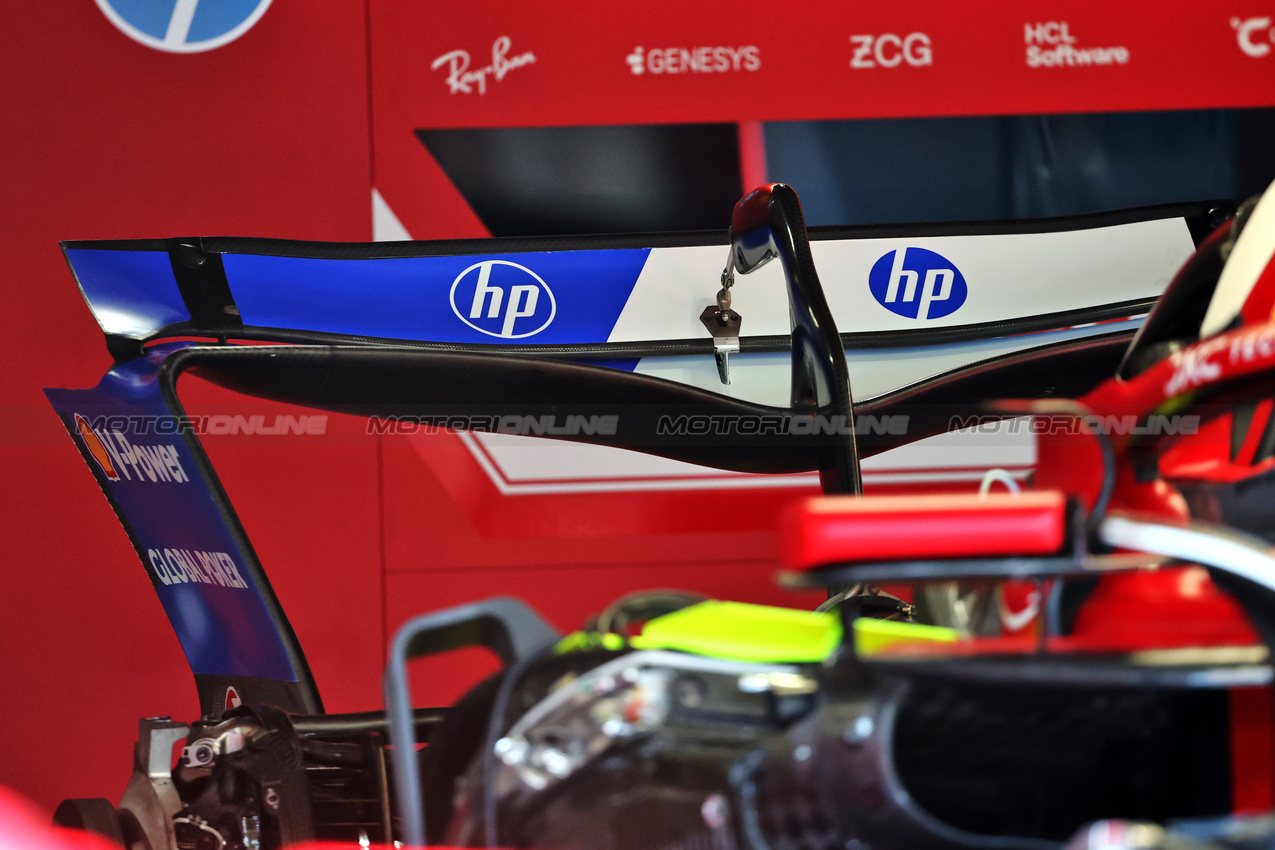 GP MIAMI, Ferrari SF-25 rear wing.

01.05.2025. Formula 1 World Championship, Rd 6, Miami Grand Prix, Miami, Florida, USA, Preparation Day.

- www.xpbimages.com, EMail: requests@xpbimages.com © Copyright: Batchelor / XPB Images
