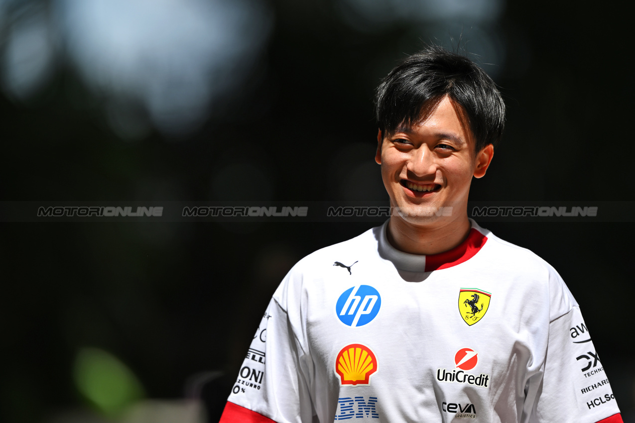 GP MIAMI, Zhou Guanyu (CHN) Ferrari Reserve Driver.

01.05.2025. Formula 1 World Championship, Rd 6, Miami Grand Prix, Miami, Florida, USA, Preparation Day.

- www.xpbimages.com, EMail: requests@xpbimages.com © Copyright: Price / XPB Images