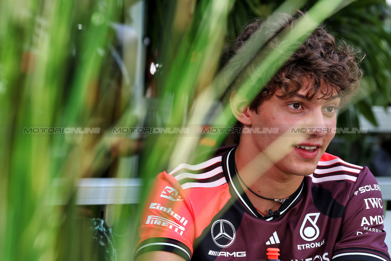 GP MIAMI, Andrea Kimi Antonelli (ITA) Mercedes AMG F1.

01.05.2025. Formula 1 World Championship, Rd 6, Miami Grand Prix, Miami, Florida, USA, Preparation Day.

- www.xpbimages.com, EMail: requests@xpbimages.com © Copyright: Moy / XPB Images
