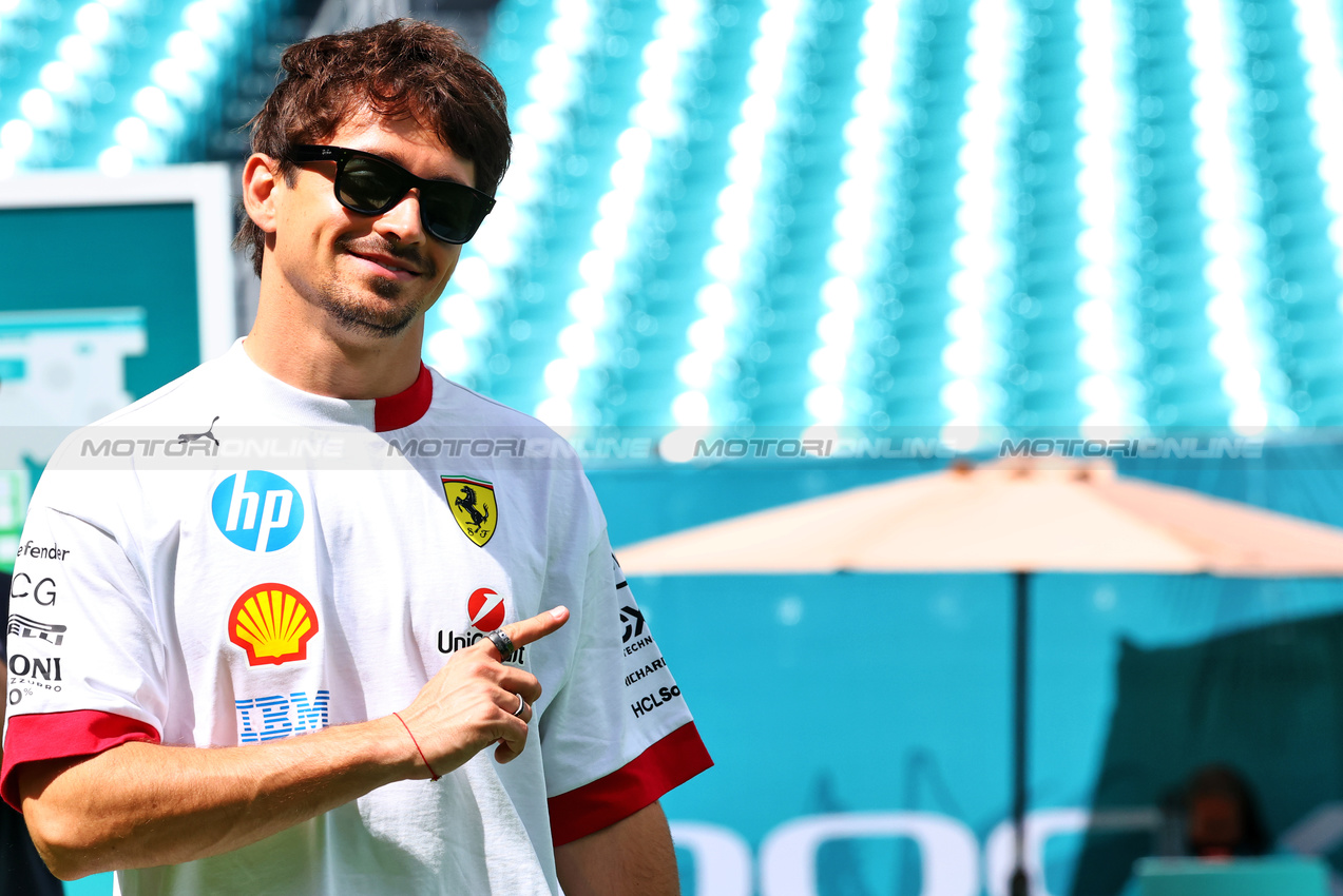 GP MIAMI, Charles Leclerc (MON) Ferrari.

01.05.2025. Formula 1 World Championship, Rd 6, Miami Grand Prix, Miami, Florida, USA, Preparation Day.

- www.xpbimages.com, EMail: requests@xpbimages.com © Copyright: Batchelor / XPB Images