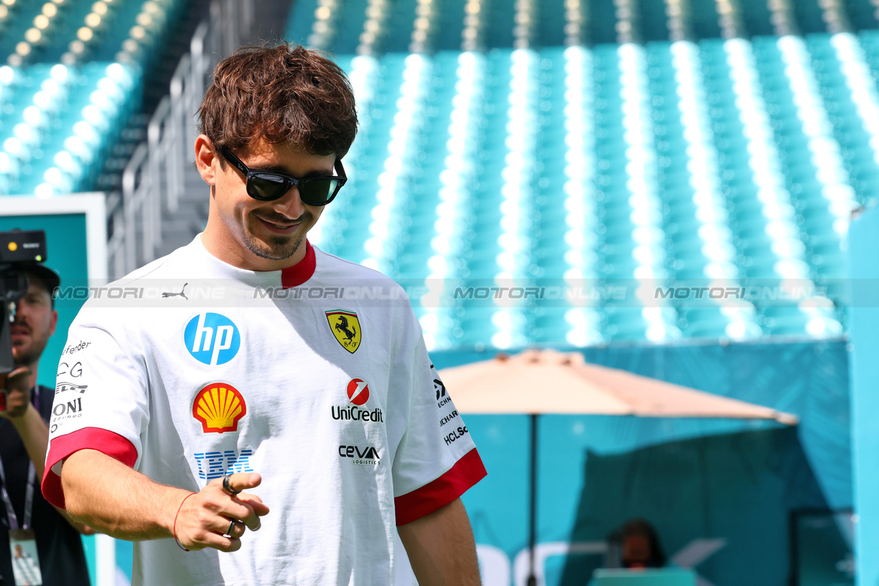 GP MIAMI, Charles Leclerc (MON) Ferrari.

01.05.2025. Formula 1 World Championship, Rd 6, Miami Grand Prix, Miami, Florida, USA, Preparation Day.

- www.xpbimages.com, EMail: requests@xpbimages.com © Copyright: Batchelor / XPB Images