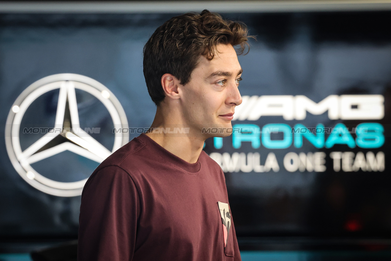GP MIAMI, George Russell (GBR), Mercedes AMG F1 
01.05.2025. Formula 1 World Championship, Rd 6, Miami Grand Prix, Miami, Florida, USA, Preparation Day.
- www.xpbimages.com, EMail: requests@xpbimages.com © Copyright: Charniaux / XPB Images