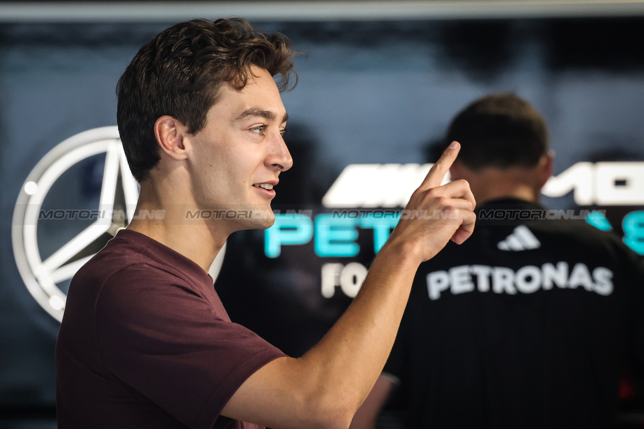 GP MIAMI, George Russell (GBR), Mercedes AMG F1 
01.05.2025. Formula 1 World Championship, Rd 6, Miami Grand Prix, Miami, Florida, USA, Preparation Day.
- www.xpbimages.com, EMail: requests@xpbimages.com © Copyright: Charniaux / XPB Images