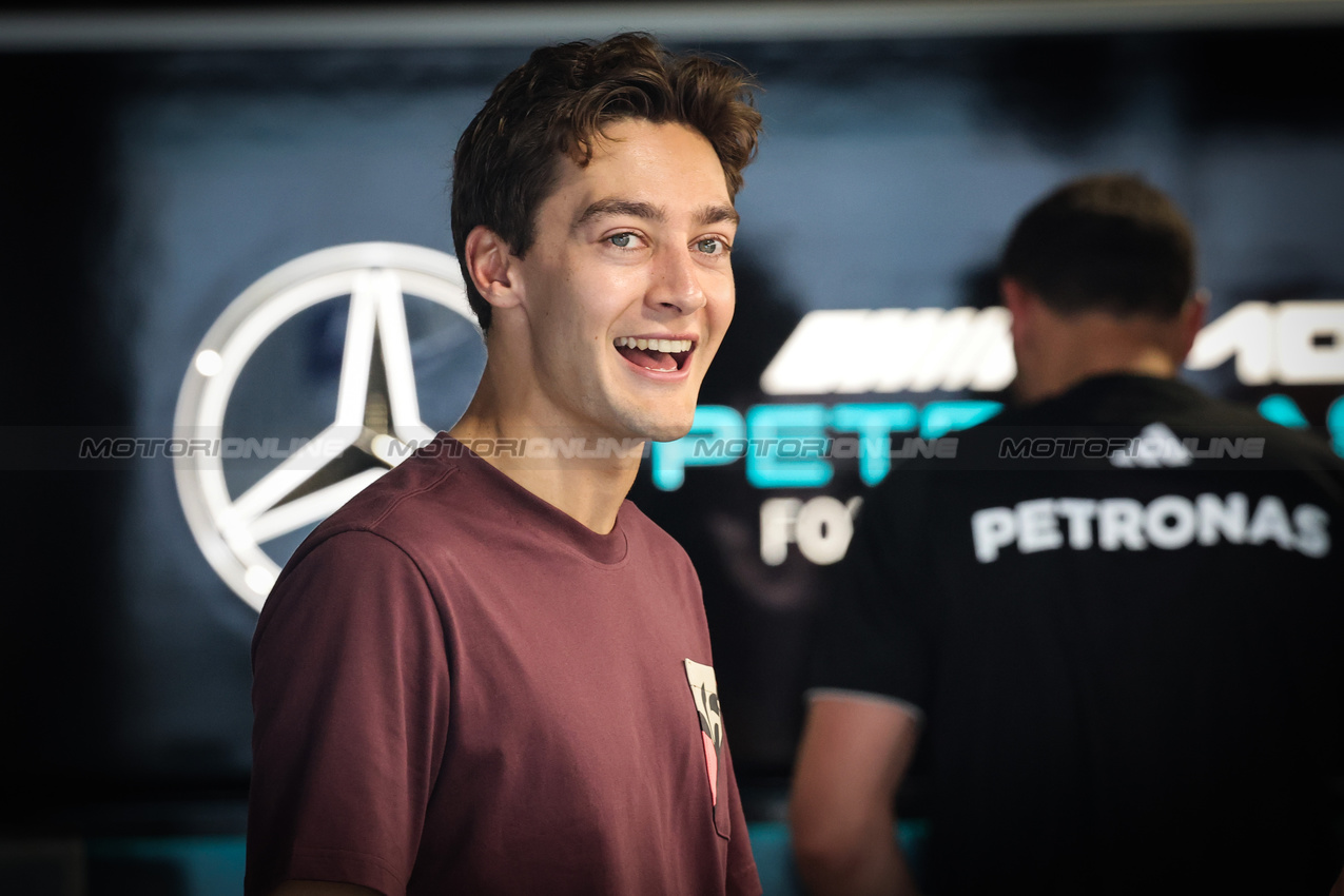 GP MIAMI, George Russell (GBR), Mercedes AMG F1 
01.05.2025. Formula 1 World Championship, Rd 6, Miami Grand Prix, Miami, Florida, USA, Preparation Day.
- www.xpbimages.com, EMail: requests@xpbimages.com © Copyright: Charniaux / XPB Images