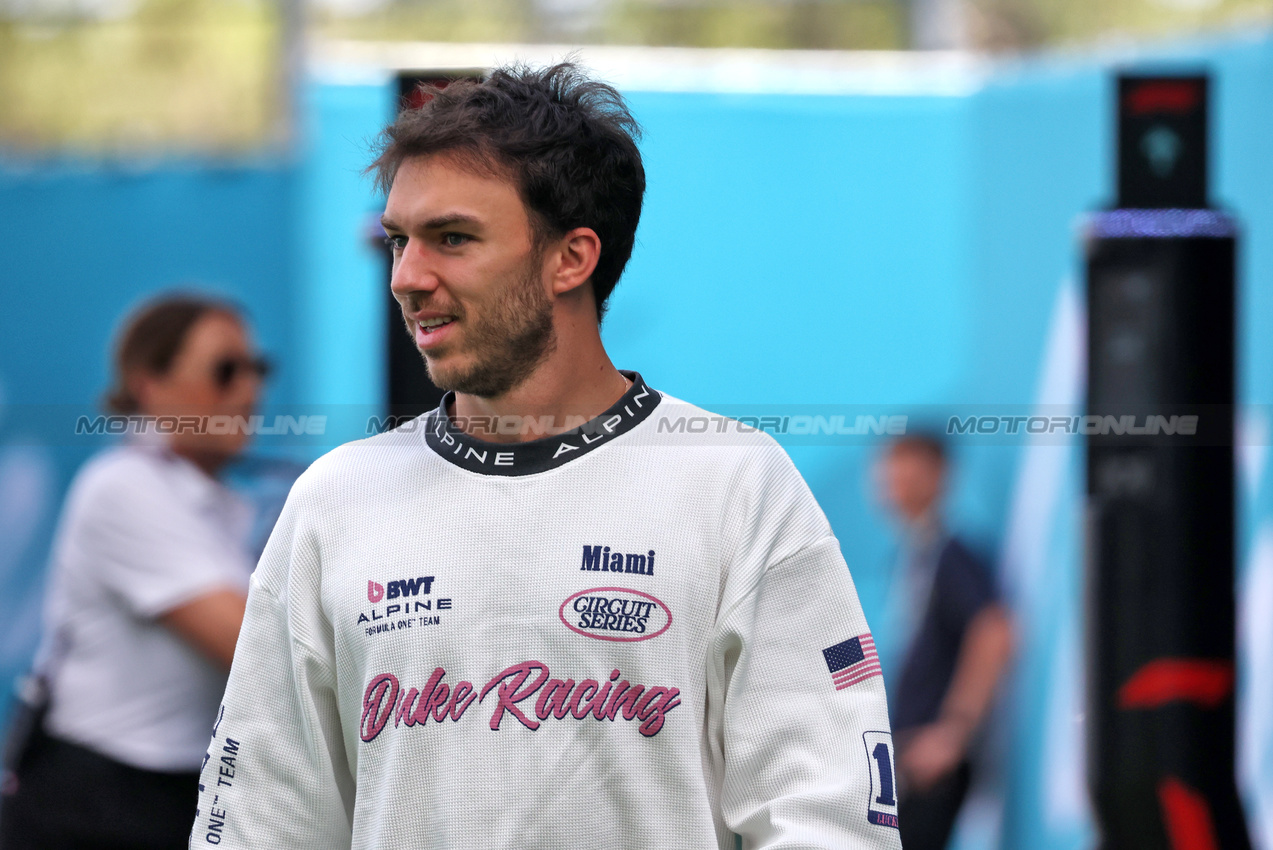 GP MIAMI, Pierre Gasly (FRA) Alpine F1 Team.

01.05.2025. Formula 1 World Championship, Rd 6, Miami Grand Prix, Miami, Florida, USA, Preparation Day.

- www.xpbimages.com, EMail: requests@xpbimages.com © Copyright: Bearne / XPB Images