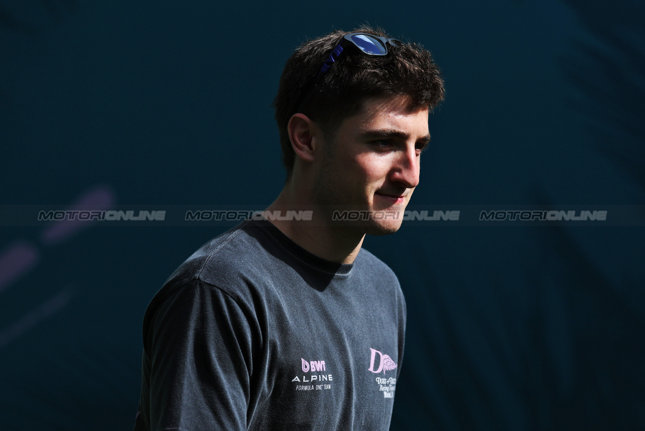 GP MIAMI, Jack Doohan (AUS) Alpine F1 Team.

01.05.2025. Formula 1 World Championship, Rd 6, Miami Grand Prix, Miami, Florida, USA, Preparation Day.

- www.xpbimages.com, EMail: requests@xpbimages.com © Copyright: Moy / XPB Images