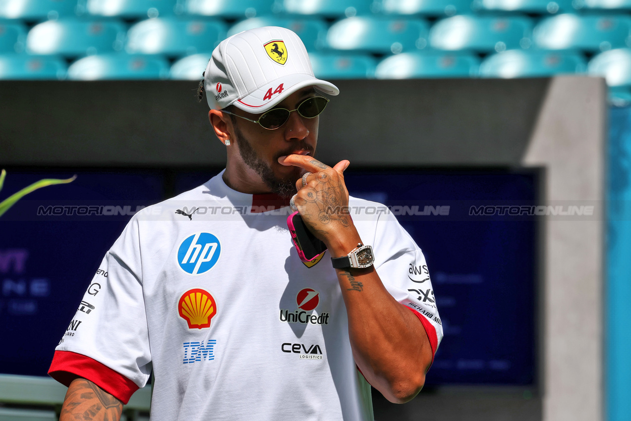 GP MIAMI, Lewis Hamilton (GBR) Ferrari.

01.05.2025. Formula 1 World Championship, Rd 6, Miami Grand Prix, Miami, Florida, USA, Preparation Day.

- www.xpbimages.com, EMail: requests@xpbimages.com © Copyright: Moy / XPB Images