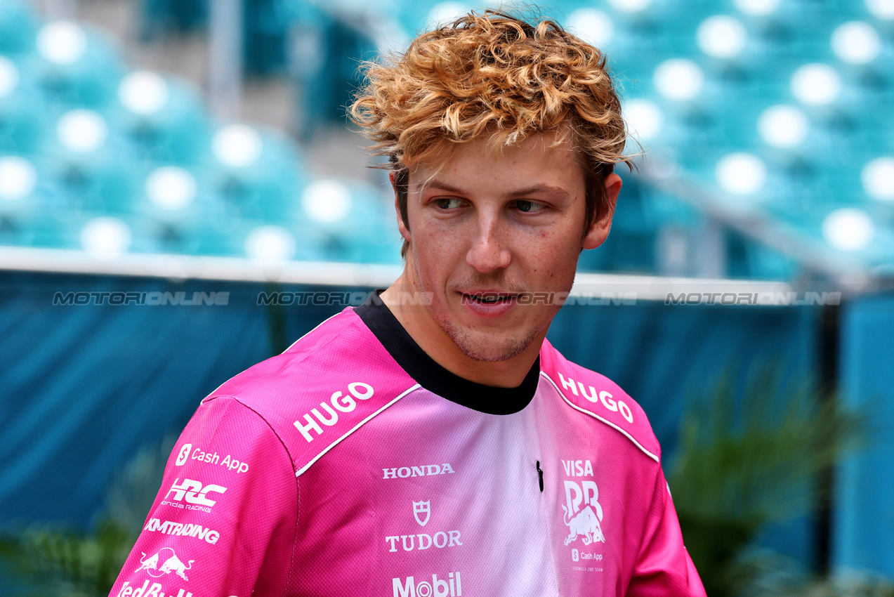 GP MIAMI, Liam Lawson (NZL) Racing Bulls.

01.05.2025. Formula 1 World Championship, Rd 6, Miami Grand Prix, Miami, Florida, USA, Preparation Day.

- www.xpbimages.com, EMail: requests@xpbimages.com © Copyright: Moy / XPB Images