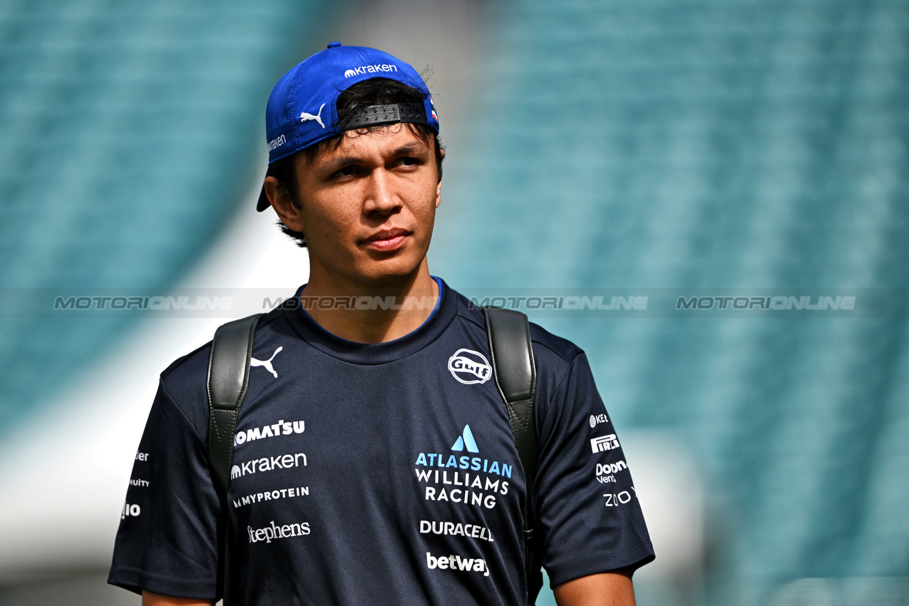 GP MIAMI, Alexander Albon (THA) Atlassian Williams Racing.

01.05.2025. Formula 1 World Championship, Rd 6, Miami Grand Prix, Miami, Florida, USA, Preparation Day.

- www.xpbimages.com, EMail: requests@xpbimages.com © Copyright: Price / XPB Images
