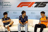 GP MIAMI, (L to R): Yuki Tsunoda (JPN) Red Bull Racing; Pierre Gasly (FRA) Alpine F1 Team; e Lando Norris (GBR) McLaren in the FIA Press Conference.

01.05.2025. Formula 1 World Championship, Rd 6, Miami Grand Prix, Miami, Florida, USA, Preparation Day.

- www.xpbimages.com, EMail: requests@xpbimages.com © Copyright: Bearne / XPB Images