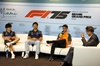 GP MIAMI, (L to R): Yuki Tsunoda (JPN) Red Bull Racing; Pierre Gasly (FRA) Alpine F1 Team; e Lando Norris (GBR) McLaren in the FIA Press Conference.

01.05.2025. Formula 1 World Championship, Rd 6, Miami Grand Prix, Miami, Florida, USA, Preparation Day.

- www.xpbimages.com, EMail: requests@xpbimages.com © Copyright: Bearne / XPB Images