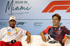 GP MIAMI, (L to R): Lewis Hamilton (GBR) Ferrari e George Russell (GBR) Mercedes AMG F1 in the FIA Press Conference.

01.05.2025. Formula 1 World Championship, Rd 6, Miami Grand Prix, Miami, Florida, USA, Preparation Day.

- www.xpbimages.com, EMail: requests@xpbimages.com © Copyright: Bearne / XPB Images