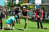 GP MIAMI, Oliver Bearman (GBR) Haas F1 Team plays American football with the Miami Dolphons NFL team.

01.05.2025. Formula 1 World Championship, Rd 6, Miami Grand Prix, Miami, Florida, USA, Preparation Day.

- www.xpbimages.com, EMail: requests@xpbimages.com © Copyright: Moy / XPB Images