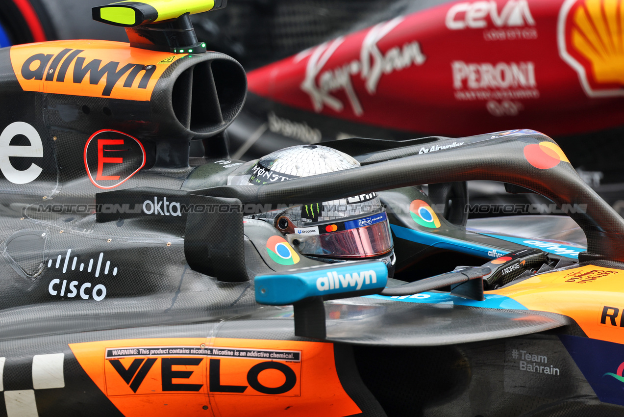 GP MIAMI, Sprint winner Lando Norris (GBR) McLaren MCL39 in parc ferme.

03.05.2025. Formula 1 World Championship, Rd 6, Miami Grand Prix, Miami, Florida, USA, Sprint e Qualifiche Day.

- www.xpbimages.com, EMail: requests@xpbimages.com © Copyright: Batchelor / XPB Images