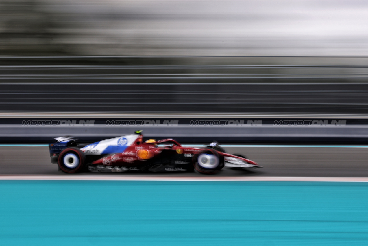 GP MIAMI, Lewis Hamilton (GBR) Ferrari SF-25.

03.05.2025. Formula 1 World Championship, Rd 6, Miami Grand Prix, Miami, Florida, USA, Sprint e Qualifiche Day.

- www.xpbimages.com, EMail: requests@xpbimages.com © Copyright: Charniaux / XPB Images