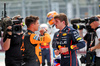 GP MIAMI, (L to R): Second placed Lando Norris (GBR) McLaren with pole sitter Max Verstappen (NLD) Red Bull Racing in qualifying parc ferme.

03.05.2025. Formula 1 World Championship, Rd 6, Miami Grand Prix, Miami, Florida, USA, Sprint e Qualifiche Day.

- www.xpbimages.com, EMail: requests@xpbimages.com © Copyright: Charniaux / XPB Images