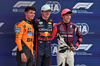 GP MIAMI, Qualifiche top three in parc ferme (L to R): Lando Norris (GBR) McLaren, second; Max Verstappen (NLD) Red Bull Racing, pole position; Andrea Kimi Antonelli (ITA) Mercedes AMG F1, third.

03.05.2025. Formula 1 World Championship, Rd 6, Miami Grand Prix, Miami, Florida, USA, Sprint e Qualifiche Day.

- www.xpbimages.com, EMail: requests@xpbimages.com © Copyright: Moy / XPB Images