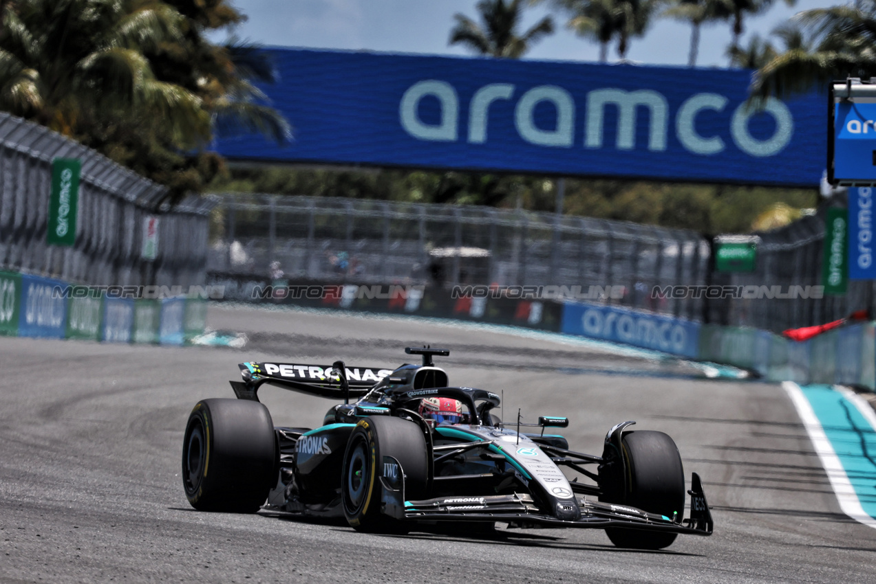 GP MIAMI, George Russell (GBR) Mercedes AMG F1 W16.

02.05.2025. Formula 1 World Championship, Rd 6, Miami Grand Prix, Miami, Florida, USA, Sprint Qualifiche Day.

- www.xpbimages.com, EMail: requests@xpbimages.com © Copyright: Bearne / XPB Images