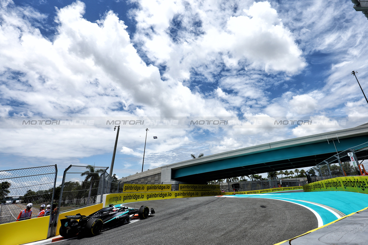 GP MIAMI, George Russell (GBR) Mercedes AMG F1 W16.

02.05.2025. Formula 1 World Championship, Rd 6, Miami Grand Prix, Miami, Florida, USA, Sprint Qualifiche Day.

- www.xpbimages.com, EMail: requests@xpbimages.com © Copyright: Charniaux / XPB Images