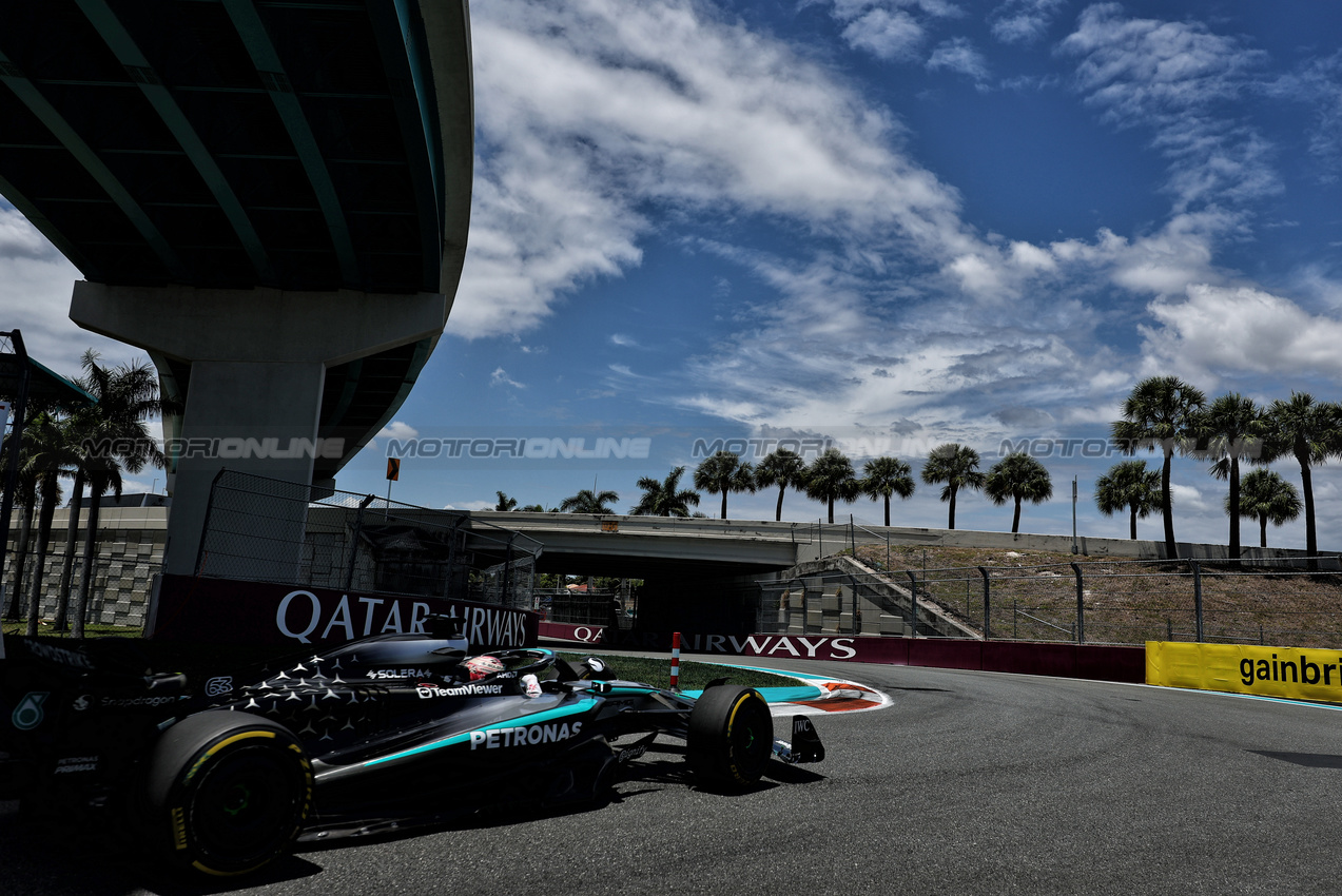 GP MIAMI, George Russell (GBR) Mercedes AMG F1 W16.

02.05.2025. Formula 1 World Championship, Rd 6, Miami Grand Prix, Miami, Florida, USA, Sprint Qualifiche Day.

- www.xpbimages.com, EMail: requests@xpbimages.com © Copyright: Charniaux / XPB Images