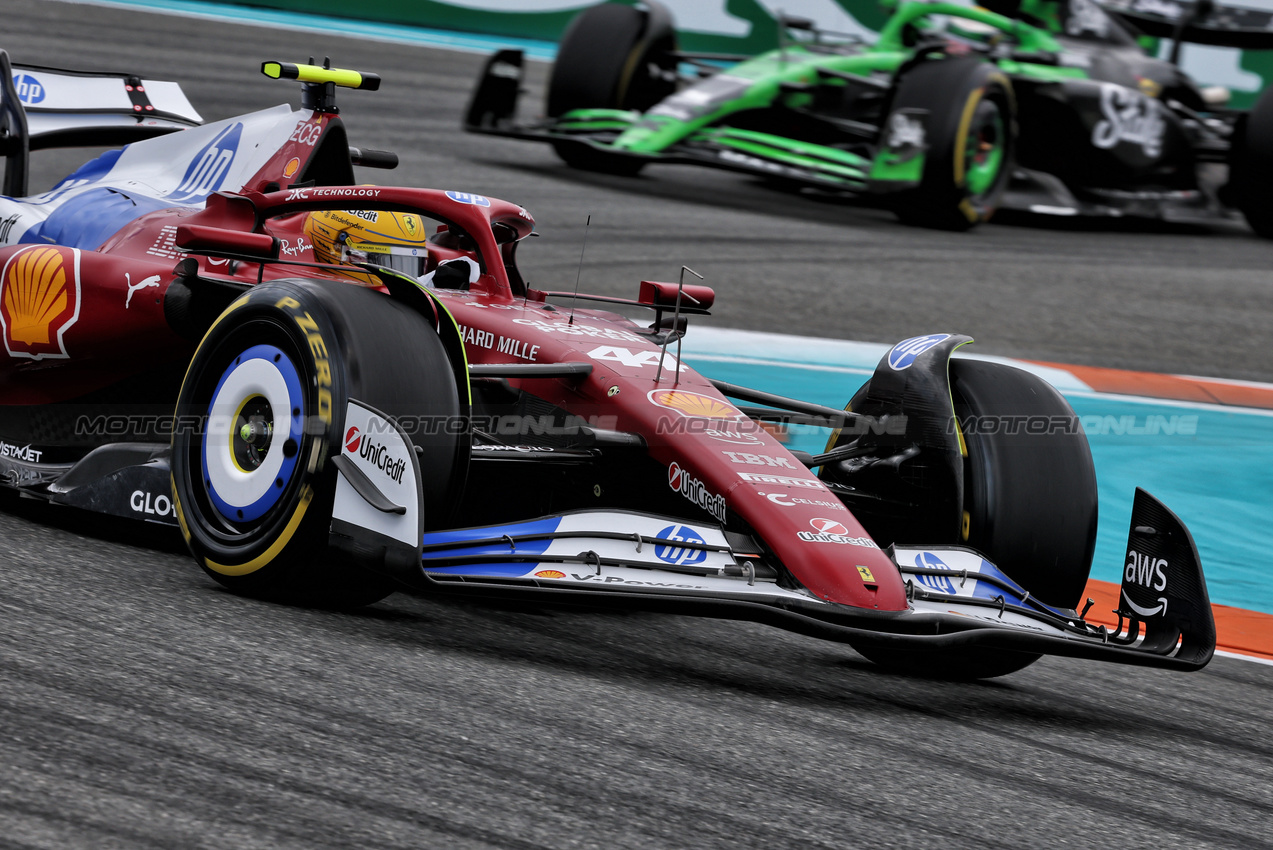GP MIAMI, Lewis Hamilton (GBR) Ferrari SF-25.

02.05.2025. Formula 1 World Championship, Rd 6, Miami Grand Prix, Miami, Florida, USA, Sprint Qualifiche Day.

- www.xpbimages.com, EMail: requests@xpbimages.com © Copyright: Charniaux / XPB Images