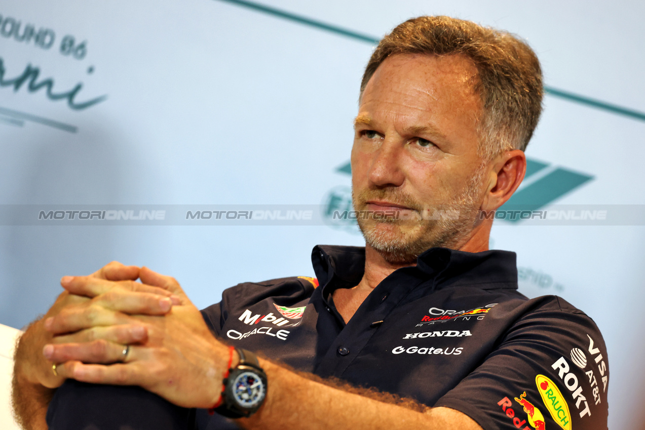 GP MIAMI, Christian Horner (GBR) Red Bull Racing Team Principal in the FIA Press Conference.

02.05.2025. Formula 1 World Championship, Rd 6, Miami Grand Prix, Miami, Florida, USA, Sprint Qualifiche Day.

- www.xpbimages.com, EMail: requests@xpbimages.com © Copyright: Charniaux / XPB Images