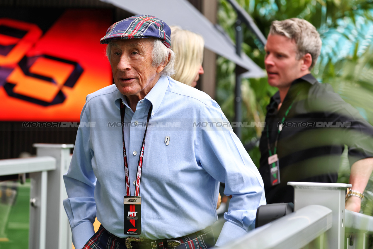 GP MIAMI, Jackie Stewart (GBR).

02.05.2025. Formula 1 World Championship, Rd 6, Miami Grand Prix, Miami, Florida, USA, Sprint Qualifiche Day.

- www.xpbimages.com, EMail: requests@xpbimages.com © Copyright: Moy / XPB Images