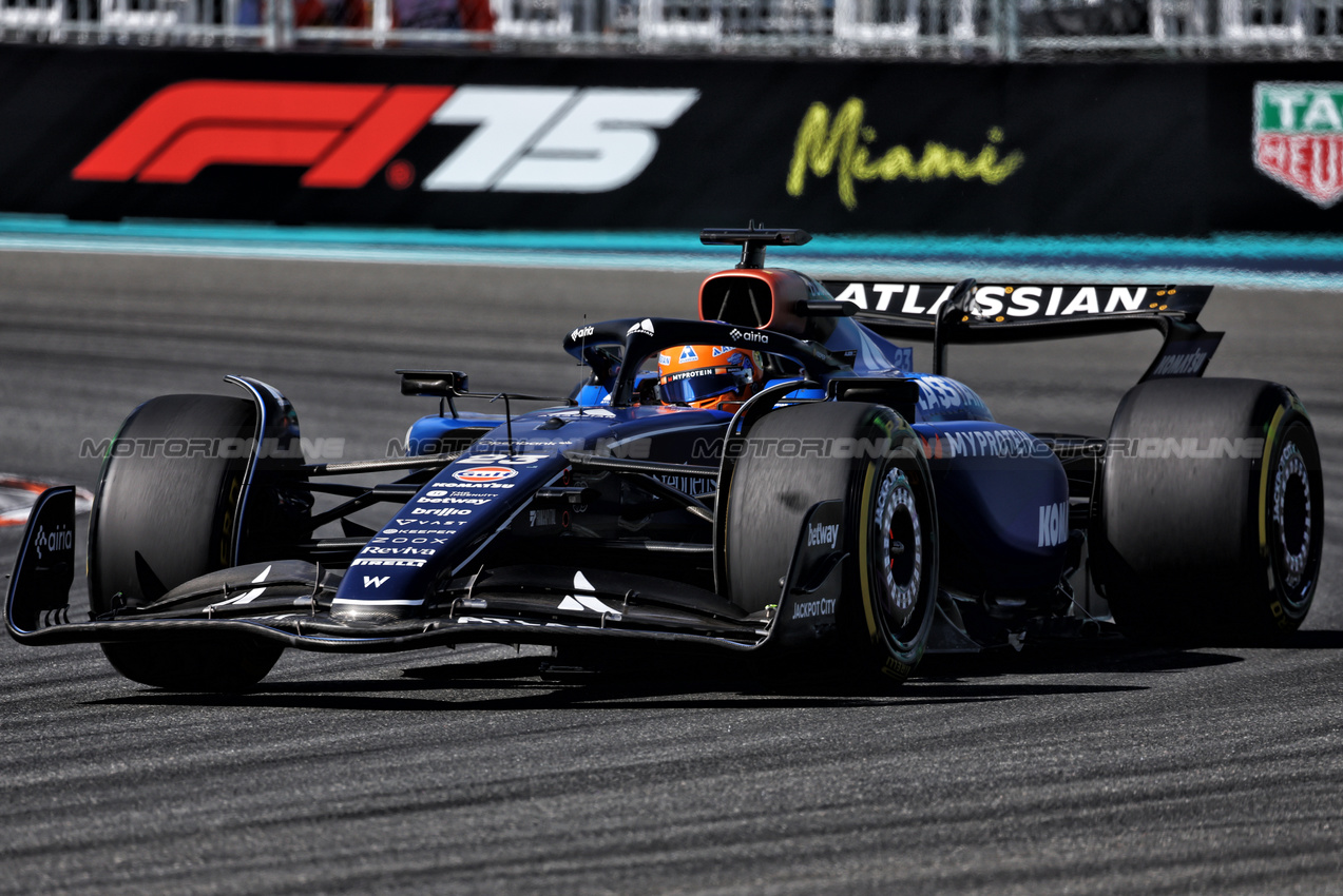 GP MIAMI, Alexander Albon (THA) Atlassian Williams Racing FW47.

02.05.2025. Formula 1 World Championship, Rd 6, Miami Grand Prix, Miami, Florida, USA, Sprint Qualifiche Day.

- www.xpbimages.com, EMail: requests@xpbimages.com © Copyright: Moy / XPB Images