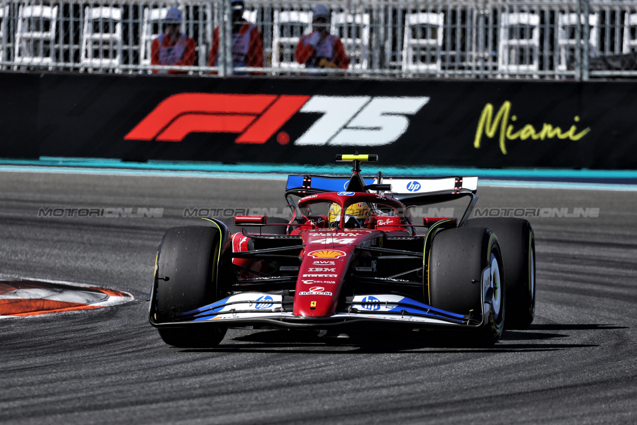 GP MIAMI, Lewis Hamilton (GBR) Ferrari SF-25.

02.05.2025. Formula 1 World Championship, Rd 6, Miami Grand Prix, Miami, Florida, USA, Sprint Qualifiche Day.

- www.xpbimages.com, EMail: requests@xpbimages.com © Copyright: Moy / XPB Images