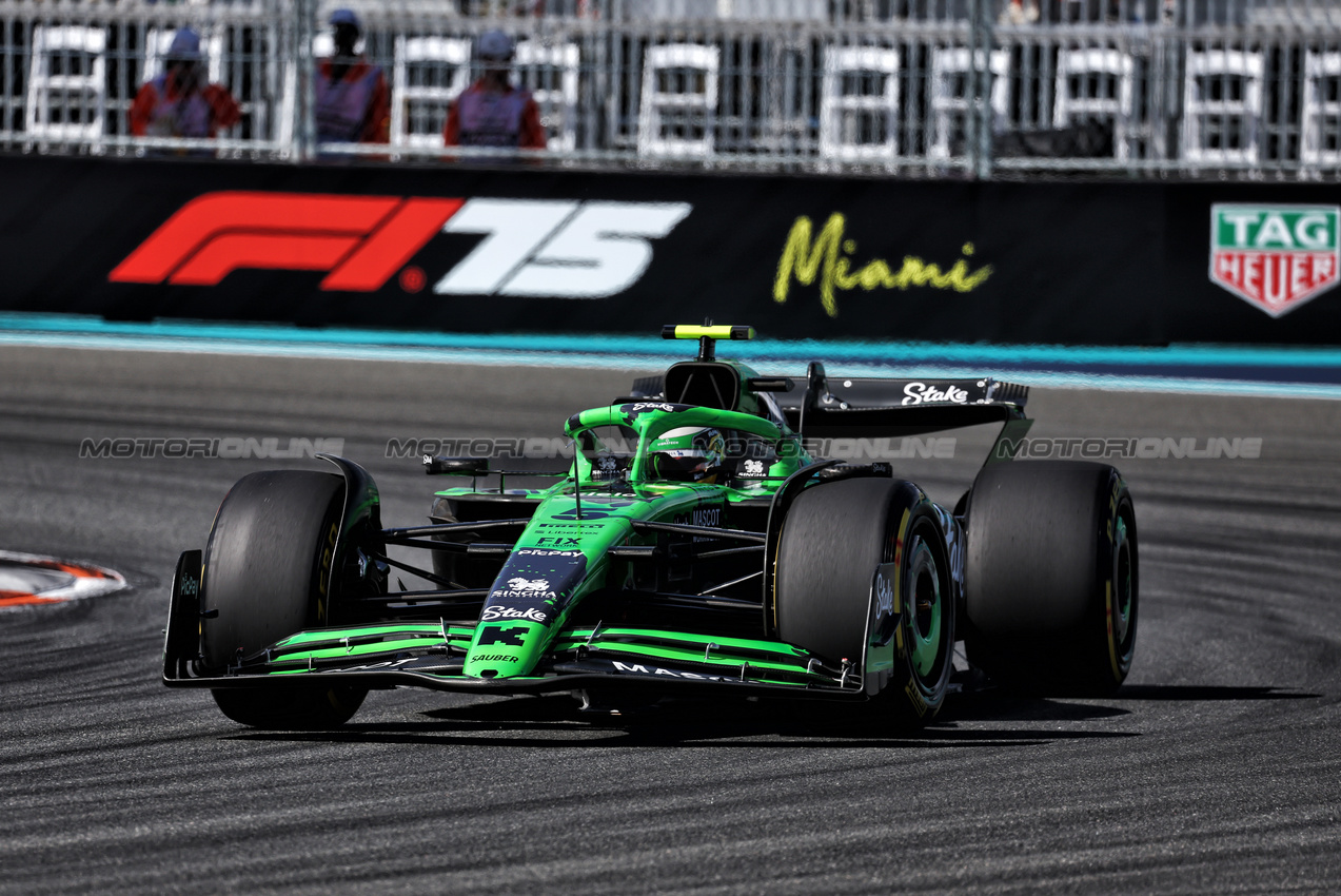 GP MIAMI, Gabriel Bortoleto (BRA) Sauber C45.

02.05.2025. Formula 1 World Championship, Rd 6, Miami Grand Prix, Miami, Florida, USA, Sprint Qualifiche Day.

- www.xpbimages.com, EMail: requests@xpbimages.com © Copyright: Moy / XPB Images