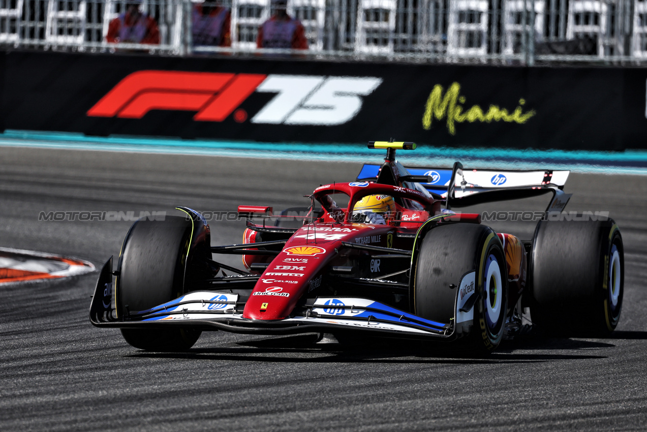 GP MIAMI, Lewis Hamilton (GBR) Ferrari SF-25.

02.05.2025. Formula 1 World Championship, Rd 6, Miami Grand Prix, Miami, Florida, USA, Sprint Qualifiche Day.

- www.xpbimages.com, EMail: requests@xpbimages.com © Copyright: Moy / XPB Images
