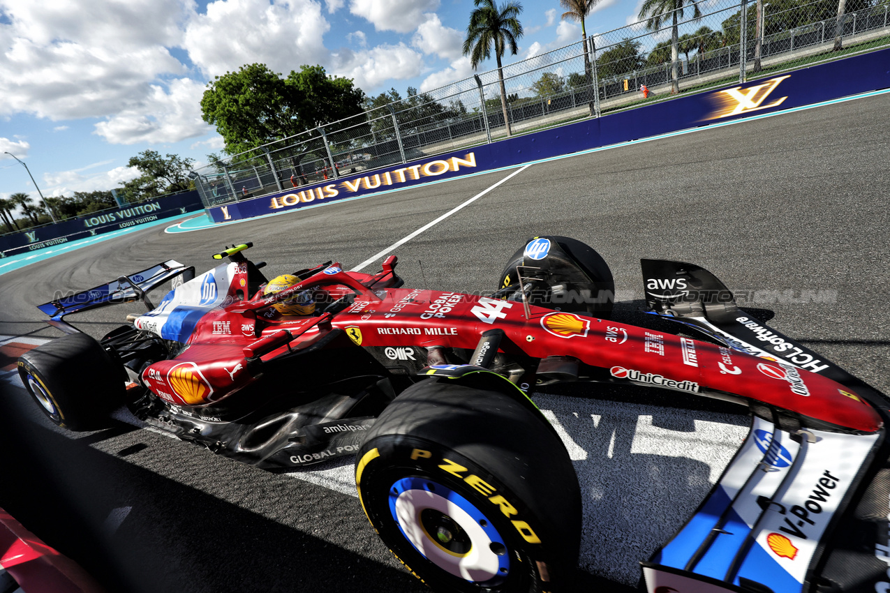 GP MIAMI, Lewis Hamilton (GBR) Ferrari SF-25.

02.05.2025. Formula 1 World Championship, Rd 6, Miami Grand Prix, Miami, Florida, USA, Sprint Qualifiche Day.

- www.xpbimages.com, EMail: requests@xpbimages.com © Copyright: Bearne / XPB Images