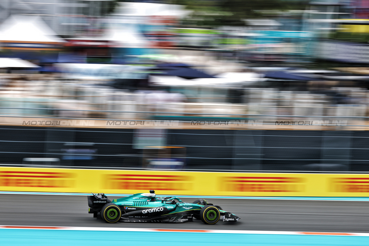 GP MIAMI, Lance Stroll (CDN) Aston Martin F1 Team AMR25.

02.05.2025. Formula 1 World Championship, Rd 6, Miami Grand Prix, Miami, Florida, USA, Sprint Qualifiche Day.

- www.xpbimages.com, EMail: requests@xpbimages.com © Copyright: Bearne / XPB Images