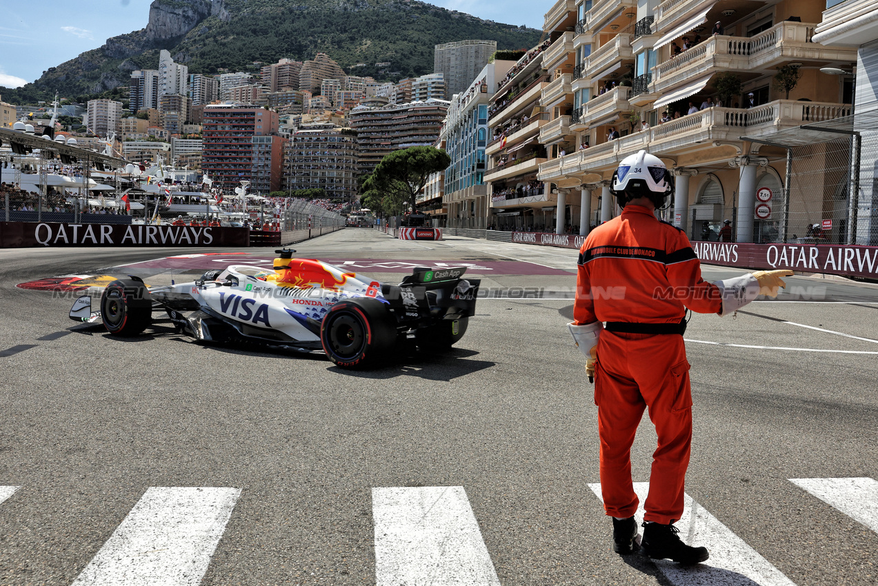GP MONACO, Isack Hadjar (FRA) Racing Bulls VCARB 02.

25.05.2025. Formula 1 World Championship, Rd 8, Monaco Grand Prix, Monte Carlo, Monaco, Gara Day.

- www.xpbimages.com, EMail: requests@xpbimages.com © Copyright: Bearne / XPB Images