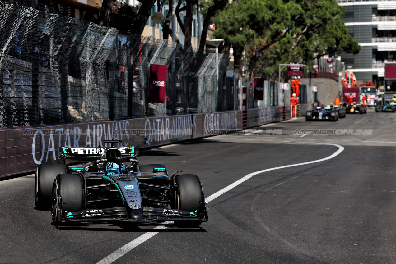 GP MONACO, George Russell (GBR) Mercedes AMG F1 W16.

25.05.2025. Formula 1 World Championship, Rd 8, Monaco Grand Prix, Monte Carlo, Monaco, Gara Day.

- www.xpbimages.com, EMail: requests@xpbimages.com © Copyright: Batchelor / XPB Images