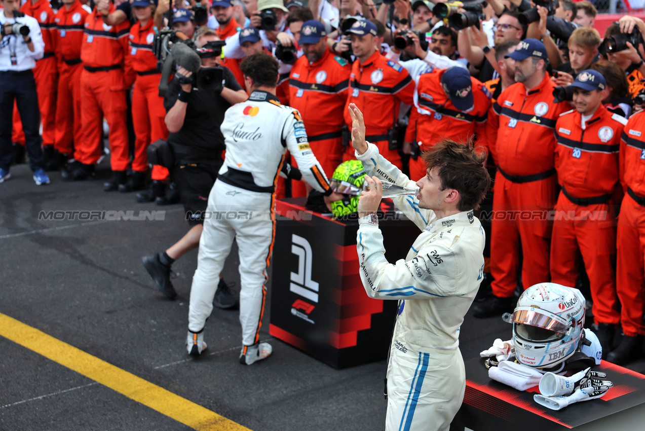 GP MONACO, Charles Leclerc (MON) Ferrari celebrates his second position in parc ferme.

25.05.2025. Formula 1 World Championship, Rd 8, Monaco Grand Prix, Monte Carlo, Monaco, Gara Day.

- www.xpbimages.com, EMail: requests@xpbimages.com © Copyright: Bearne / XPB Images