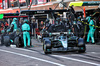 GP MONACO, George Russell (GBR) Mercedes AMG F1 W16 makes a pit stop.

25.05.2025. Formula 1 World Championship, Rd 8, Monaco Grand Prix, Monte Carlo, Monaco, Gara Day.

- www.xpbimages.com, EMail: requests@xpbimages.com © Copyright: Batchelor / XPB Images